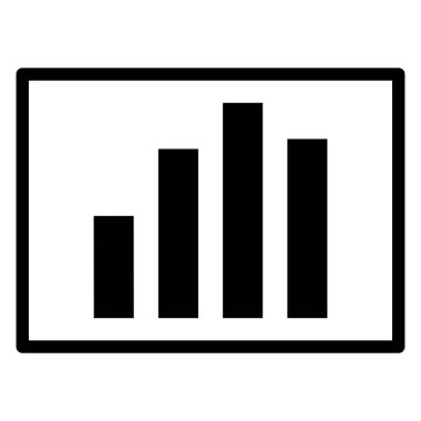 Graph on black . Analytics icon design template vector