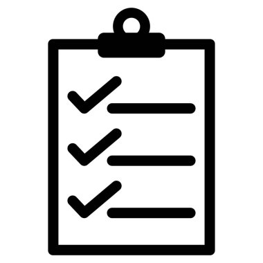 Clipboard line icon vector . Checklist icon symbol for web site and app design.