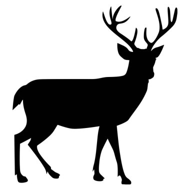 deer silhouette vector isolated on white background