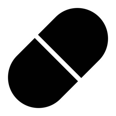 Pill capsule icon vector isolated on white background