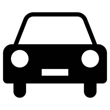 araba simgesi vektörü beyaz arkaplanda izole edildi