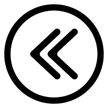 Left chevron vector icon for printing, mobile and web applications.