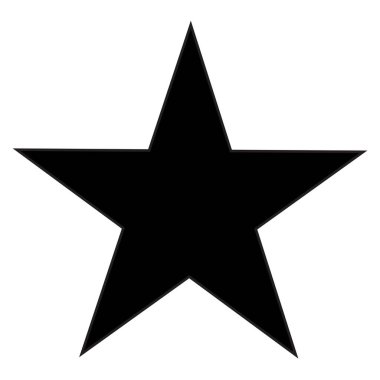 Black simple classic star vector icon