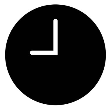 Clock time icon vector isolated on white background