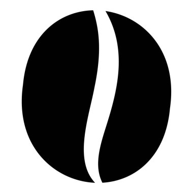 Coffee bean icon vector isolated on white background