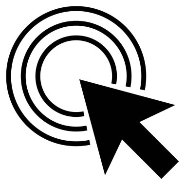 Click icon. Cursor icon , clicking arrow isolated on white background