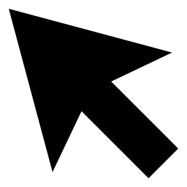 Click icon Vector illustration . Cursor sign. Clicking Arrow, Mouse Cursor Symbol.