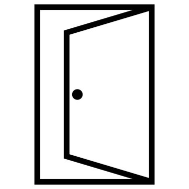 Door icon vector logo design template isolated on white background