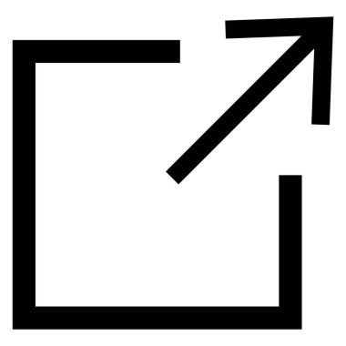 External link symbol vector icon. Download, Share, and Link icon. Hyperlink chain symbol.