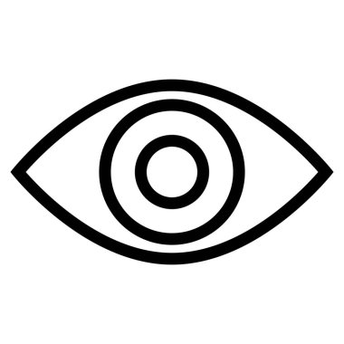 Vector line eye Icon isolated on white background . Eps10
