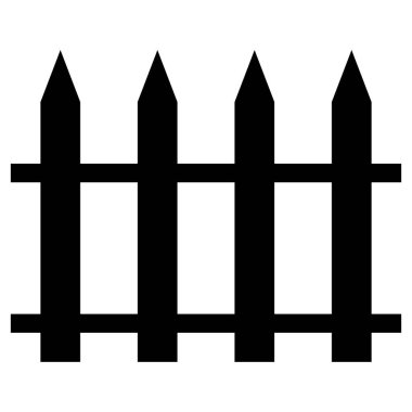 Fence icon vector isolated on a white background