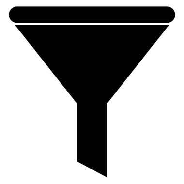 Filter icon in trendy style isolated on background . Funnel icon