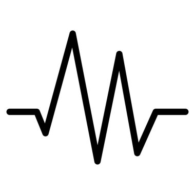 Heart beat monitor pulse vector icon isolated on white background