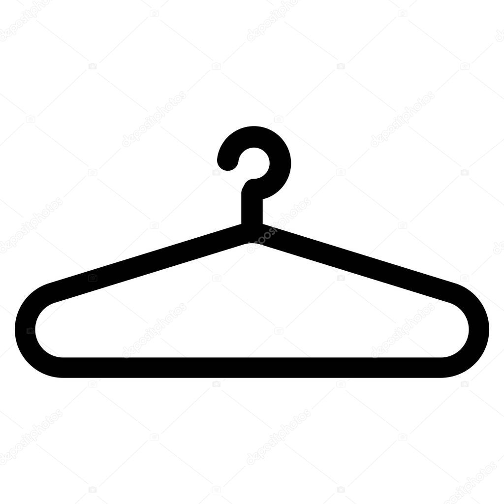 Hanger icon vector isolated on white background . Clothes hanger