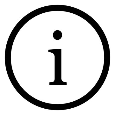 Information icon on a white background . Info and faq icon symbol