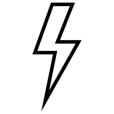 Lightning electric icon vector illustration . Bolt symbol