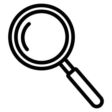 Search magnifier icon vector. Magnifying glass sign. Zoom pictogram
