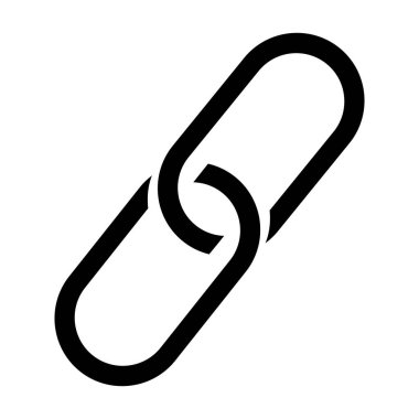 Link icon vector . Chain link symbol . Hyperlink sign