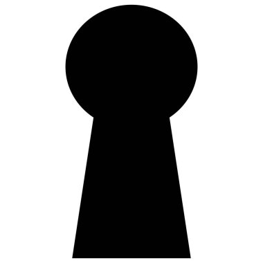 Lock icon. Key hole icon vector isolated on white background.