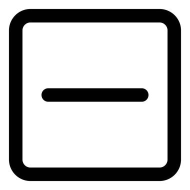 minus square icon vector . remove square icon for UI App Design