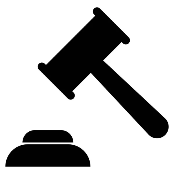 Judge Gavel Icon Vector Hammer Icon — Stock Vector