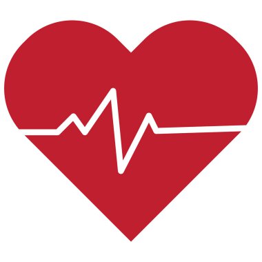 Heartbeat vector , heart beat pulse icon for medical apps and websites