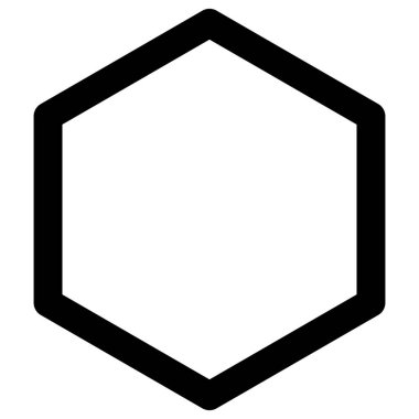 Hexagon icon vector , geometry hexagonal six sided polygon hexagon line