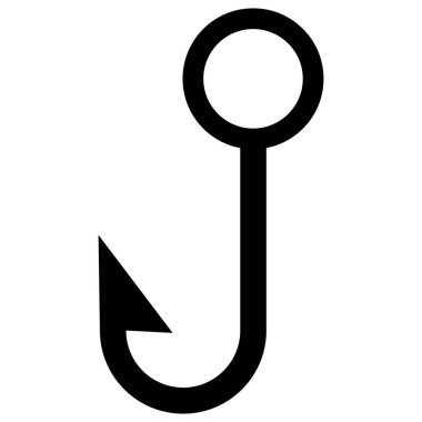 Fishing hook icon vector isolated on white background