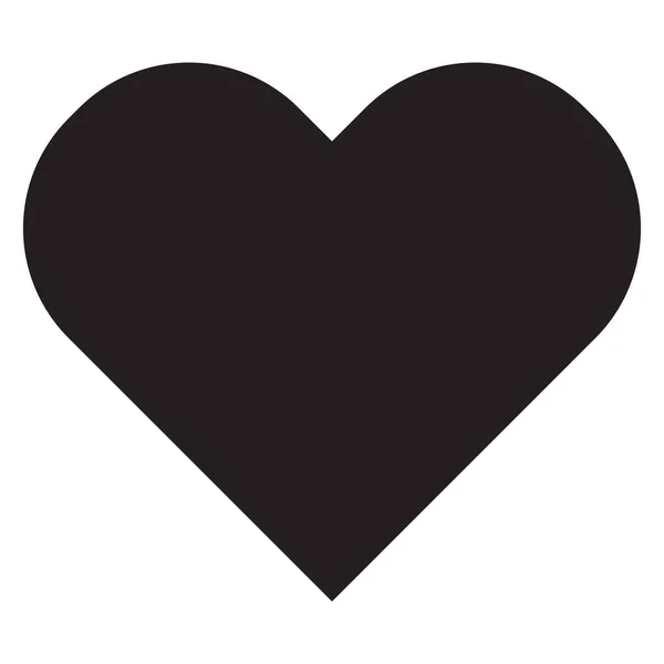 Black Romantic Heart Icon Vector Trendy Style Marriage Celebration — 图库矢量图片