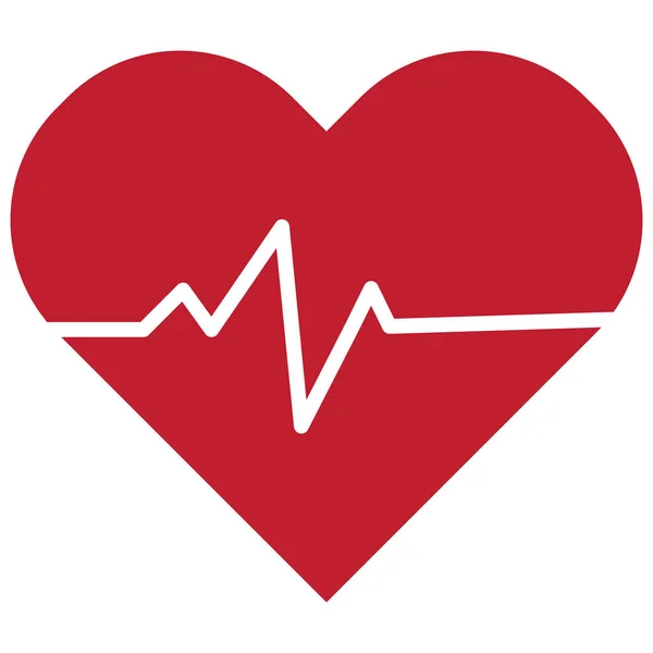 Heartbeat Vector Heart Beat Pulse Icon Medical Apps Websites — Stock Vector