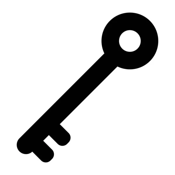Ikona Klíče Izolované Bílém Pozadí — Stockový vektor