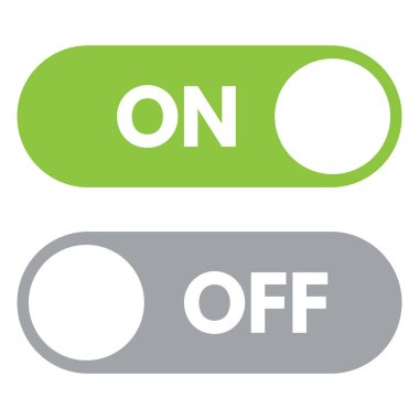 Beyaz arkaplanda izole edilmiş ikon vektörü kapalı. Düğme işaretini değiştir