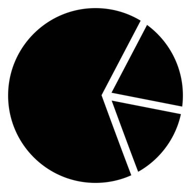 Pie chart icon vector isolated on white background
