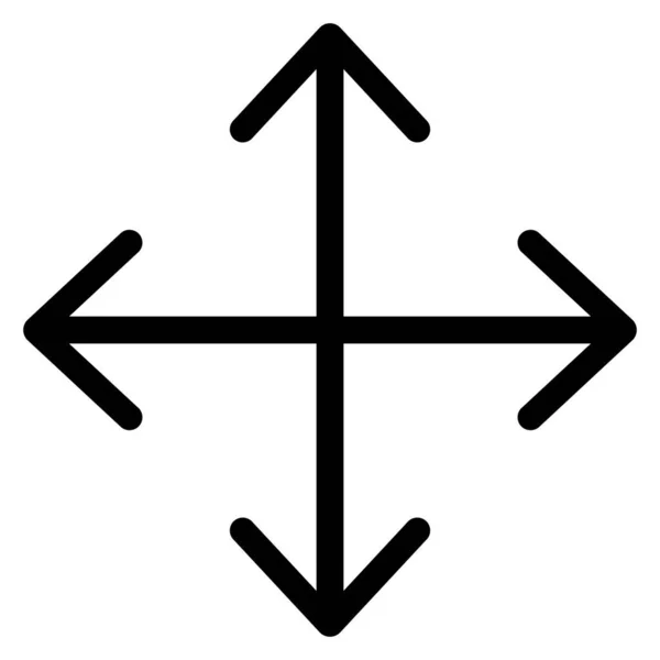 Flytta Ikonen Pilen Dra Symbol Vektor Riktning Pilar — Stock vektor