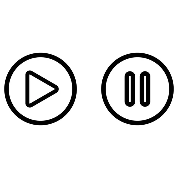 Play Pause Button Icon Vector Illustration Play Pause Icon Trendy — стоковый вектор