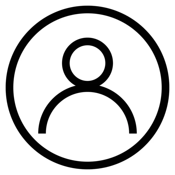 Benutzersymbolvektor Profilsymbol Kontosymbol Login Zeile — Stockvektor
