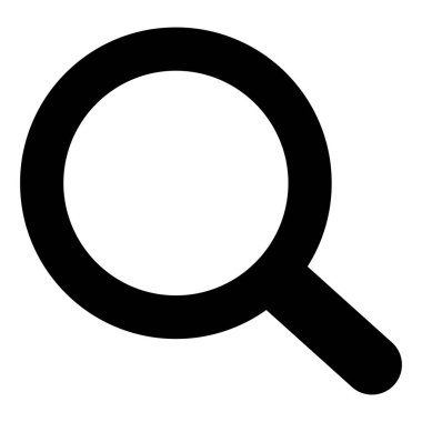 magnifying glass isolated on white background . search scan icon vector graphic illustration