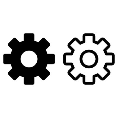 Gears isolated on white . Gear icon set . Settings icon on white background