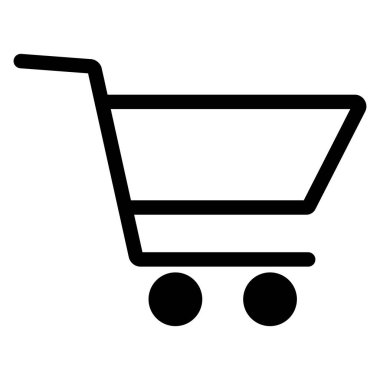 shopping cart icon vector on white background . Shopping cart icon. Simple line style for web template and app. Shop, basket, bag, store, online, purchase, buy, retail