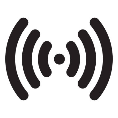 Signal icon vector isolated on white background . Wireless sign .Radio signal