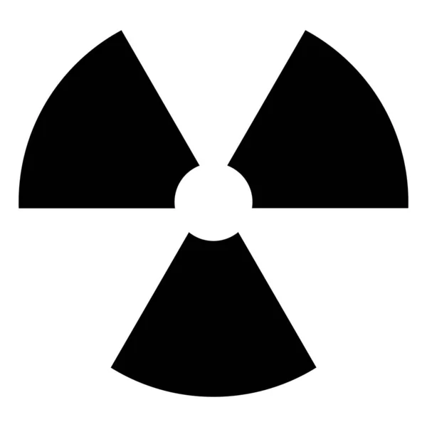 Радіоактивний Значок Вектор Ядерний Символ Випромінювання Реактора Урану Небезпечне Знак — стоковий вектор
