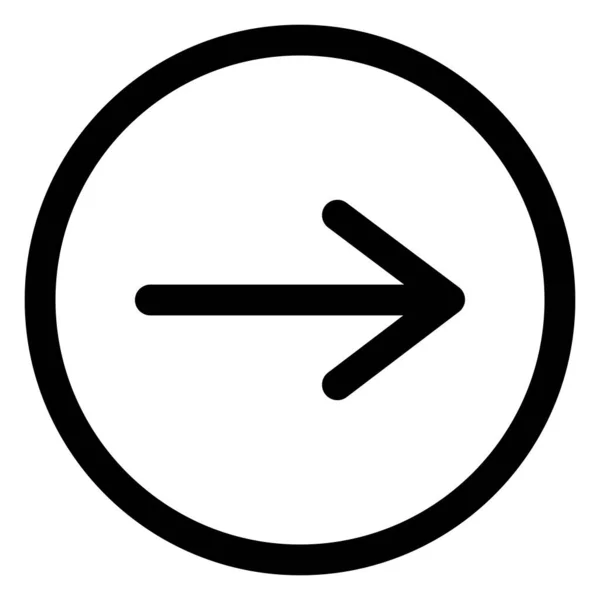 Кнопка Стрелки Вправо Rerow Sign Icon Следующая Кнопка — стоковый вектор