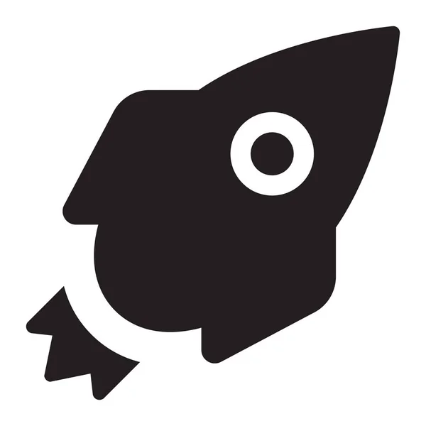 Rocket Icon Vector White Background — 스톡 벡터