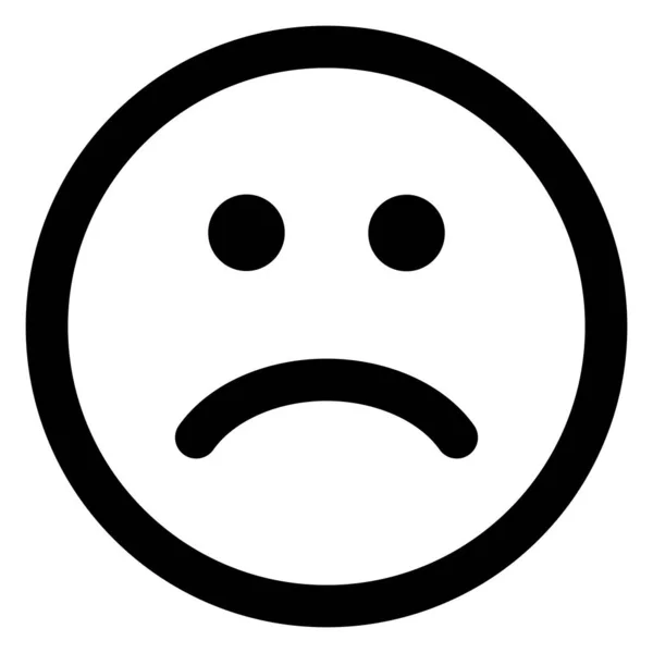 Вектор Значка Сумного Обличчя Сумні Емоції Значок Символу Обличчя Нещасний — стоковий вектор