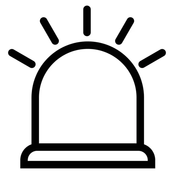 Vecteur Icône Sirène Isolé Sur Fond Blanc Symbole Alarme Symbole — Image vectorielle