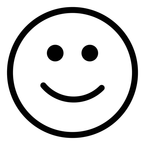 Happy Smiley Face Smile Icon Happy Face Symbol Isolated White — Stok Vektör