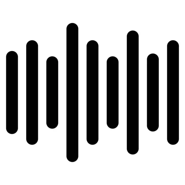 Вектор Значка Звуковой Волны Белом Фоне — стоковый вектор