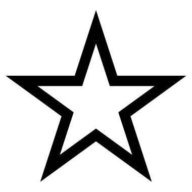 Siyah yıldız ikonu, yıldız favori sembolü. Ödül simgesi