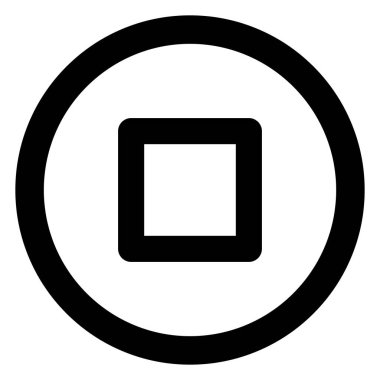 Düğme simgesi vektörünü, ortam simgesini, müziği veya videoyu durdur