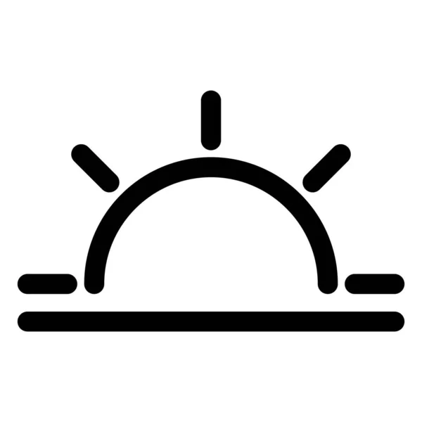 Вектор Значка Восхода Солнца Летний Символ Современная Простая Векторная Иллюстрация — стоковый вектор